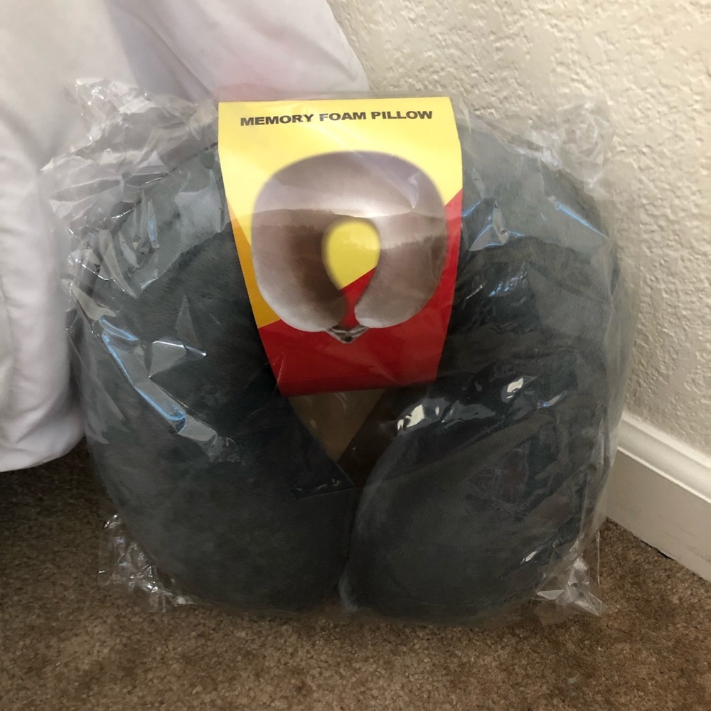 Soft Plush Memory Foam Travel Pillow
